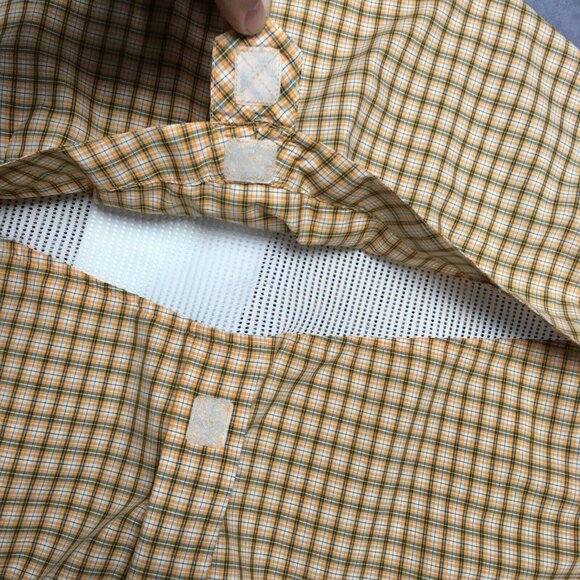 Exofficio Mens Long Sleeve Vented Shirt size XL Orange Plaid Button Up Pockets - Picture 8 of 16